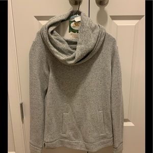 Jcrew grey funnel neck sweater/sweatshirt